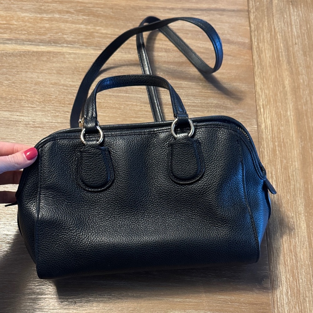 Coach Black Leather Satchel Bag - Picture 4 of 6